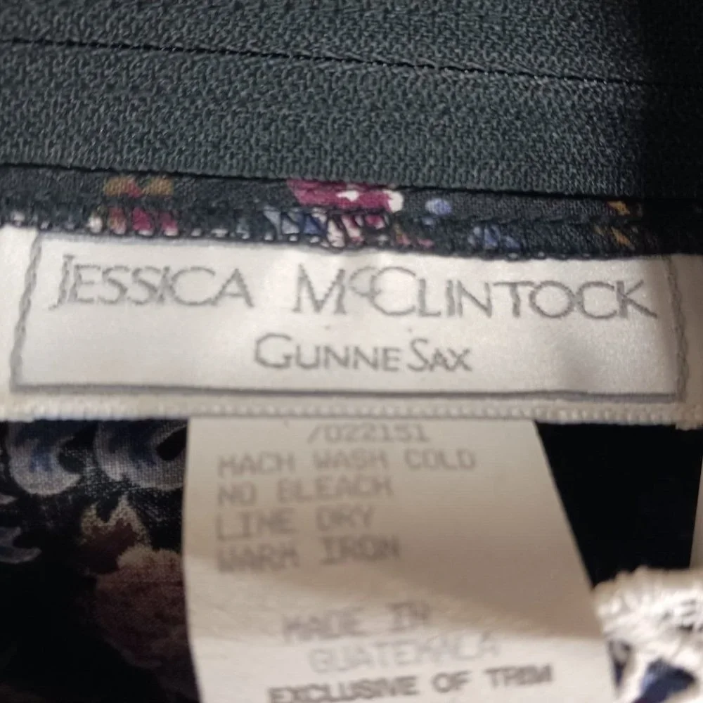 Gunne Sax Jessica McClintock Girls Dress Vintage Size 10 Lace Detail Tie Back - Picture 5 of 11